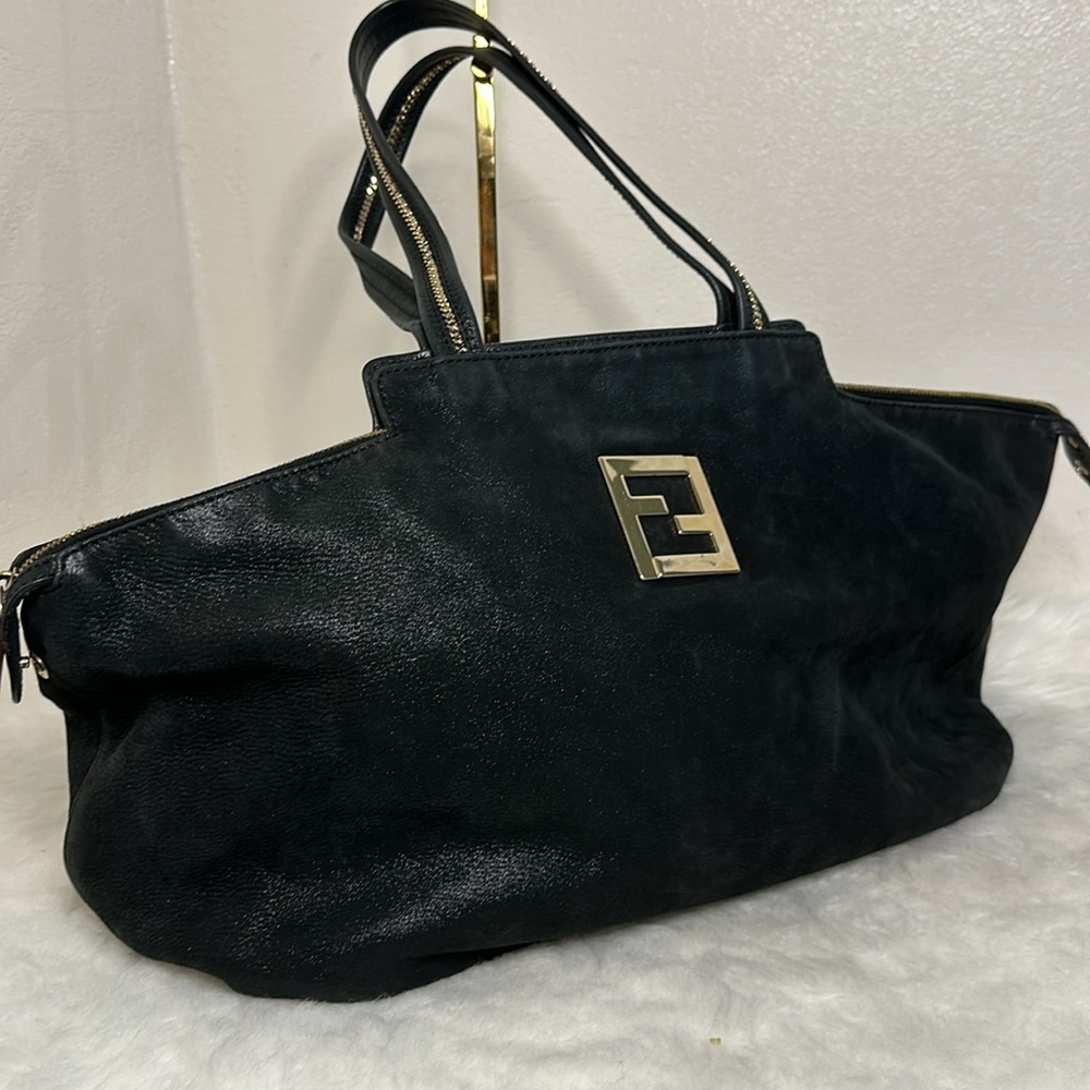 💯Authentic Fendi FF Lampo Chain Shoulder Tote Bag🍀 - Picture 10 of 17